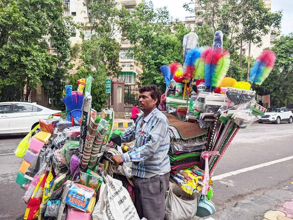 Street vendor in India